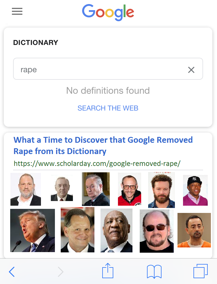 Google has no definition for rape